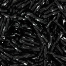 Miyuki twisted bugle beads 2x12mm Black TW2012-401